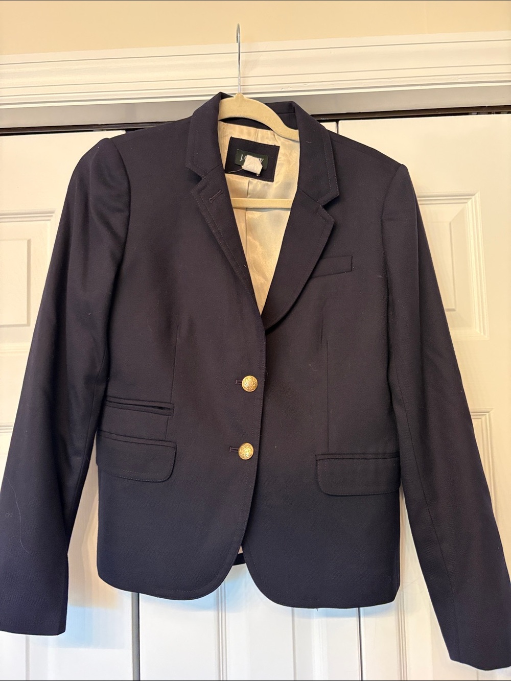 J. Crew Navy Blazer with Gold Buttons